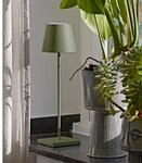 LED-Akkutischlampe Nuindie, USB-C, tannengr&uuml;n, IP54, dimmbar