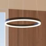 Arcchio LED-H&auml;ngeleuchte Albiona, schwarz, 1 Ring, &Oslash; 40 cm