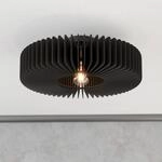 Deckenlampe Palombaia, schwarz, &Oslash; 50 cm, Stahl/Holz, E27