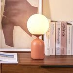 Pauleen Glowing Charm Tischlampe, Keramikfu&szlig; rost
