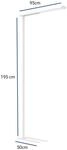 LED-B&uuml;ro-Stehleuchte MAULjet, wei&szlig;, dimmbar, 195 cm