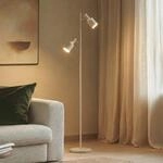 Lindby Stehleuchte Ovelia, beige, Metall, E27