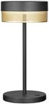 LED-Tischleuchte Mesh Akku, H&ouml;he 30cm schwarz/gold