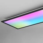 LED-Deckenleuchte Beta, L&auml;nge 80 cm, schwarz, RGBW, CCT