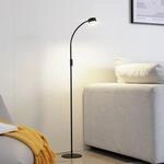 Lindby LED-Stehleuchte Maori, 140 cm, schwarz, CCT, dimmbar
