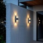 Au&szlig;enwandlampe Aludra Double Seaside, Alu, anthrazit, 2-flg.