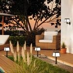 Solar-LED-Wandleuchte Altilia, schwarz, Kunststoff, Sensor