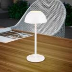 LED-Akku-Tischlampe Ricardo, wei&szlig;, H&ouml;he 30 cm, Kunststoff