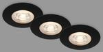 LED-Einbaustrahler Kulana schwarz 3er-Set IP65