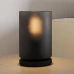 Tischlampe Colomera, H&ouml;he 19,5 cm, schwarz/grau, Glas