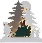 LED-Dekoleuchte Forest Friends B&auml;r mit Schlitten