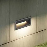 Lucande LED-Wandeinbauleuchte Jaano, anthrazit, Alu, IP65