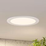 Prios LED-Einbaulampe Cadance, wei&szlig;, 24 cm, CCT, IP44
