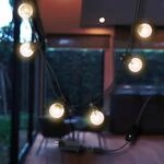 LED-Lichterkette PARTY, schwarz/transparent, L&auml;nge 9 m, IP44