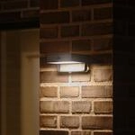 Solar-LED-Au&szlig;enwandleuchte Saulio, schwarz, Aluminium, IP44