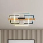 LED-Deckenleuchte Cadre, CCT, 75cm, schwarz, Holz