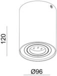 Deckenspot Bengala, silber, &Oslash; 9,6 cm, dreh- und schwenkbar