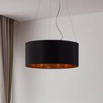 Textil-H&auml;ngeleuchte Lecio, 53 cm, schwarz