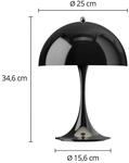 Louis Poulsen Akkulampe Panthella PORTABLE 250, schwarz IP44