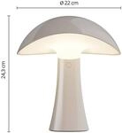 Louis Poulsen LED-Akkutischleuchte Rumee 220, grau, IP44