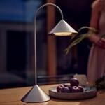 FRANDSEN LED-Akku-Tischleuchte Grasp, edelstahl, H&ouml;he 47 cm