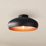 Deckenleuchte Mogano aus Metall, &Oslash;40cm, schwarz