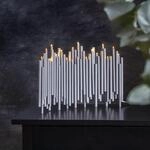 Kerzenleuchter Note, 16-flammig, grau