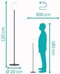 Solar-LED-Terrassenlampe Scordiano-L, schwarz, H&ouml;he 120 cm