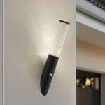 Lindby Au&szlig;enwandleuchte Gavros, schwarz, Aluminium, Sensor