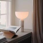 NEW WORKS Tischleuchte Kizu Large, beige, Marmor, E27