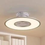 Lindby LED-Deckenventilator Romea, rund, DC, leise, 60 cm