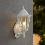Au&szlig;enwandlampe Navedo, wei&szlig;, H&ouml;he 42 cm, Metall, Sensor
