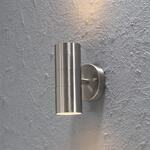 Au&szlig;enwandleuchte Modena, Edelstahl, 2-flammig
