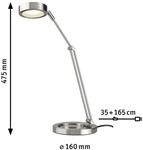 Paulmann Zed LED-Schreibtischlampe eisen geb&uuml;rstet