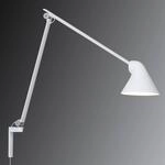 Louis Poulsen NJP LED-Wandlampe, Arm lang, wei&szlig;