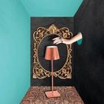 Zafferano Poldina LED-Tischlampe Akku Dekor kupfer