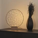 LED-Silhouette Kleiner Ring mit Holzfu&szlig;