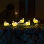 LED-Leuchtfiguren V&ouml;gel f&uuml;r au&szlig;en, 5er-Set