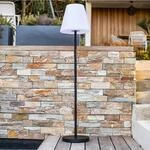 LED-Solar-Terrassenlampe Standy, wei&szlig;/grau, H&ouml;he 150 cm IP44