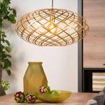 H&auml;ngeleuchte Wolfram, Schirm oval, 65 cm, gold