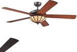 Westinghouse Comet T - Ventilator mit Tiffany-Leuchte