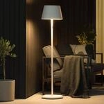 LED-Akku-Stehlampe Pomezia, wei&szlig;, 150 cm, IP54, USB