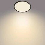 Philips SuperSlim LED-Deckenlampe, IP44, &Oslash; 29,5 cm, schwarz