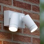 Au&szlig;enwandstrahler Taylor Sensor, 2-flammig wei&szlig;