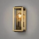 Au&szlig;enwandlampe Carpi, messing, Breite 12,5cm