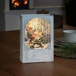 LED-Tischdeko Wasserlaterne Buch mit V&ouml;geln