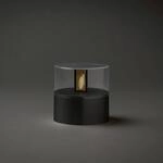 LED-Dekoleuchte mit Flammen-Effekt, Sockel schwarz