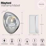 Maytoni Mabell Wandleuchte aus Glas, chrom