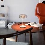 LED-Akkutischleuchte Numotion, beige, Glas, IP54, dimmbar