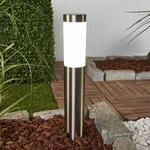 Lindby LED-Solarlampe Aleeza, 61 cm, Edelstahl, Erdspie&szlig;